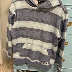 Billabong Men's Blue and White Striped Sweater